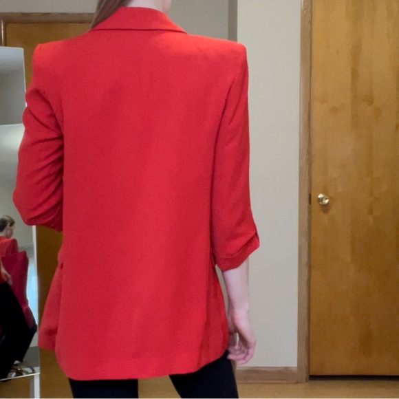 Red Boyfriend Blazer - Picture 3 of 8